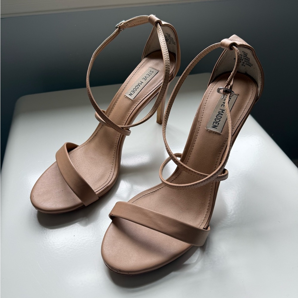 Steve Madden Tan Stiletto Heels - Size 10